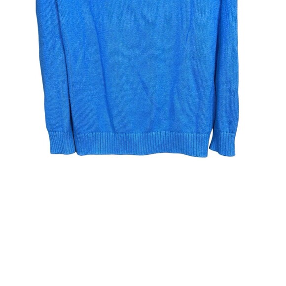 L.L. Bean Men’s XL Blue Cotton Quarter Zip Sweater Knit Pullover Classic Casual - Picture 10 of 11